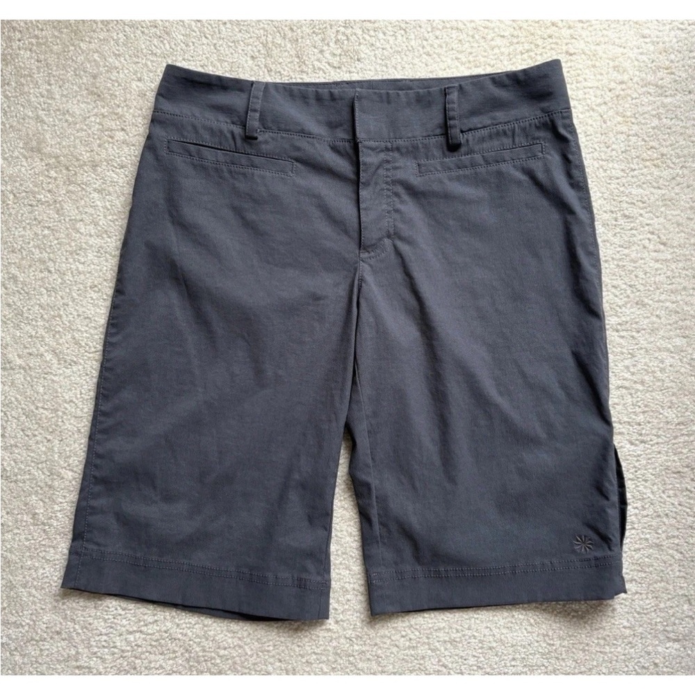 Athleta Trekkie Bermuda Shorts Womens 6 Gray Pockets Casual Outdoors Hiking